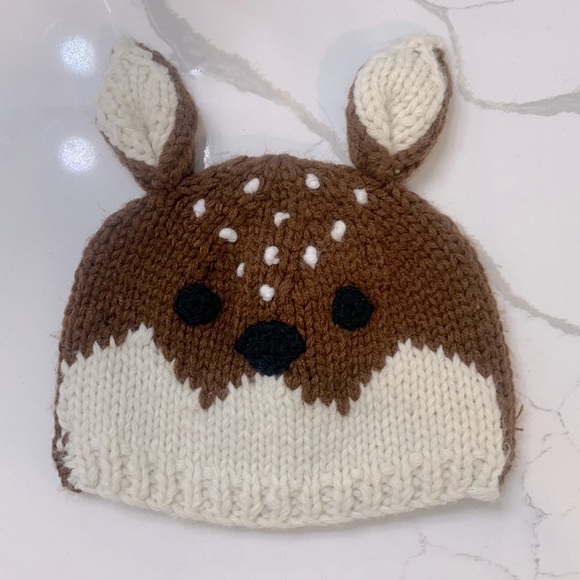 Other - Knitted Baby Deer Hat